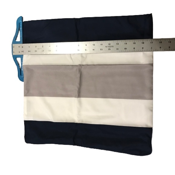 NWOT Pair of Wide Striped Silky Polyester Throw Pillow Covers 17”x17” - Picture 3 of 4